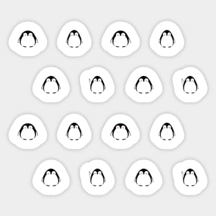 Cute penguins pattern. Sticker